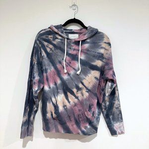 Lucky Brand, Tie-Dye Blue Pink Beige, Hoodie/Hooded Sweatshirt, Size Medium